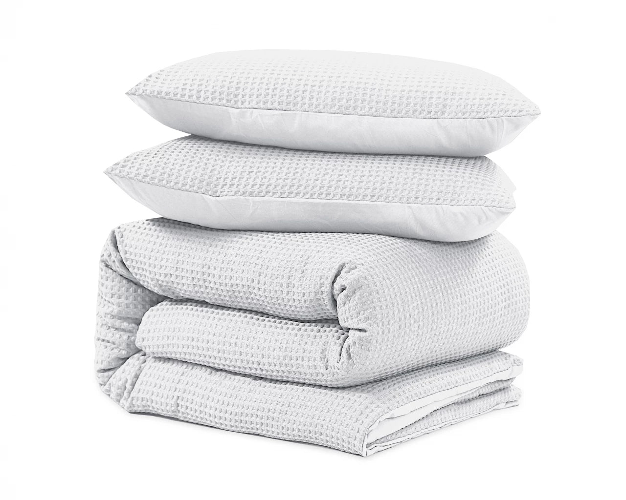 Dekbedovertrek Waffle - Pearl White