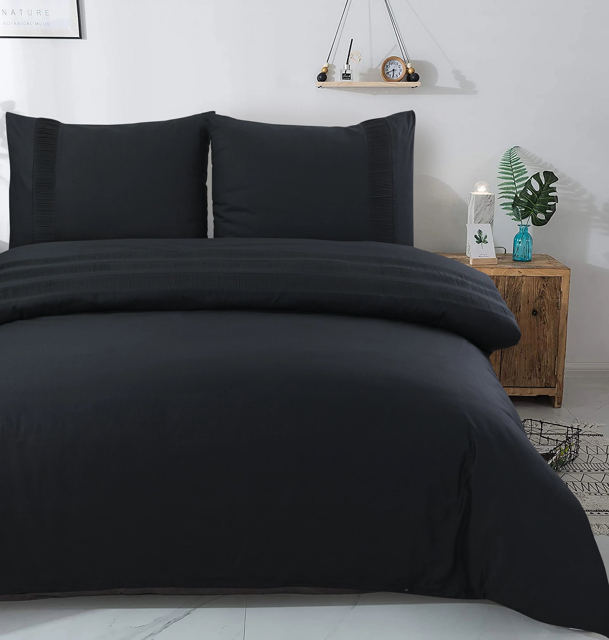 Dekbedovertrek Bali - Midnight Black