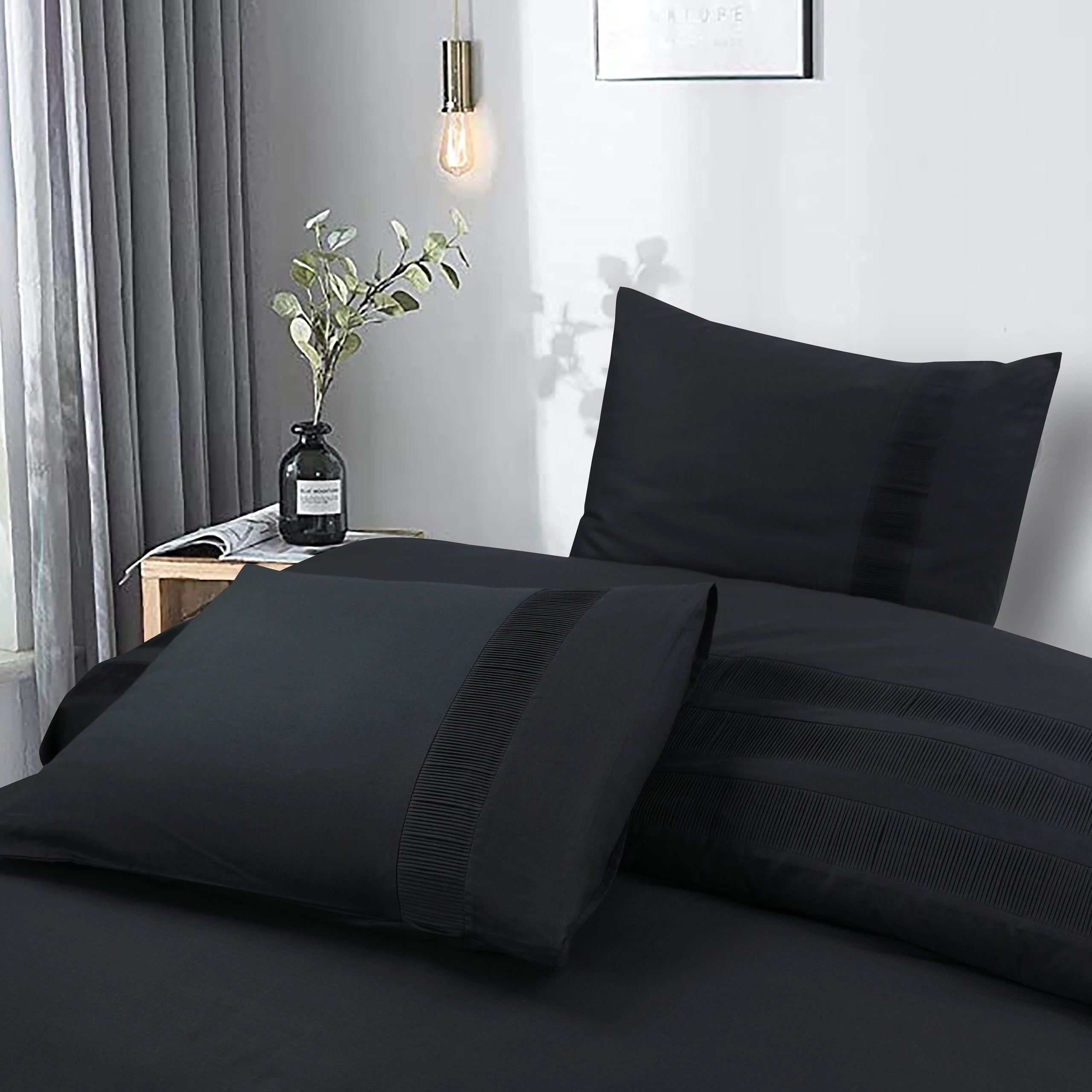 Dekbedovertrek Bali - Midnight Black