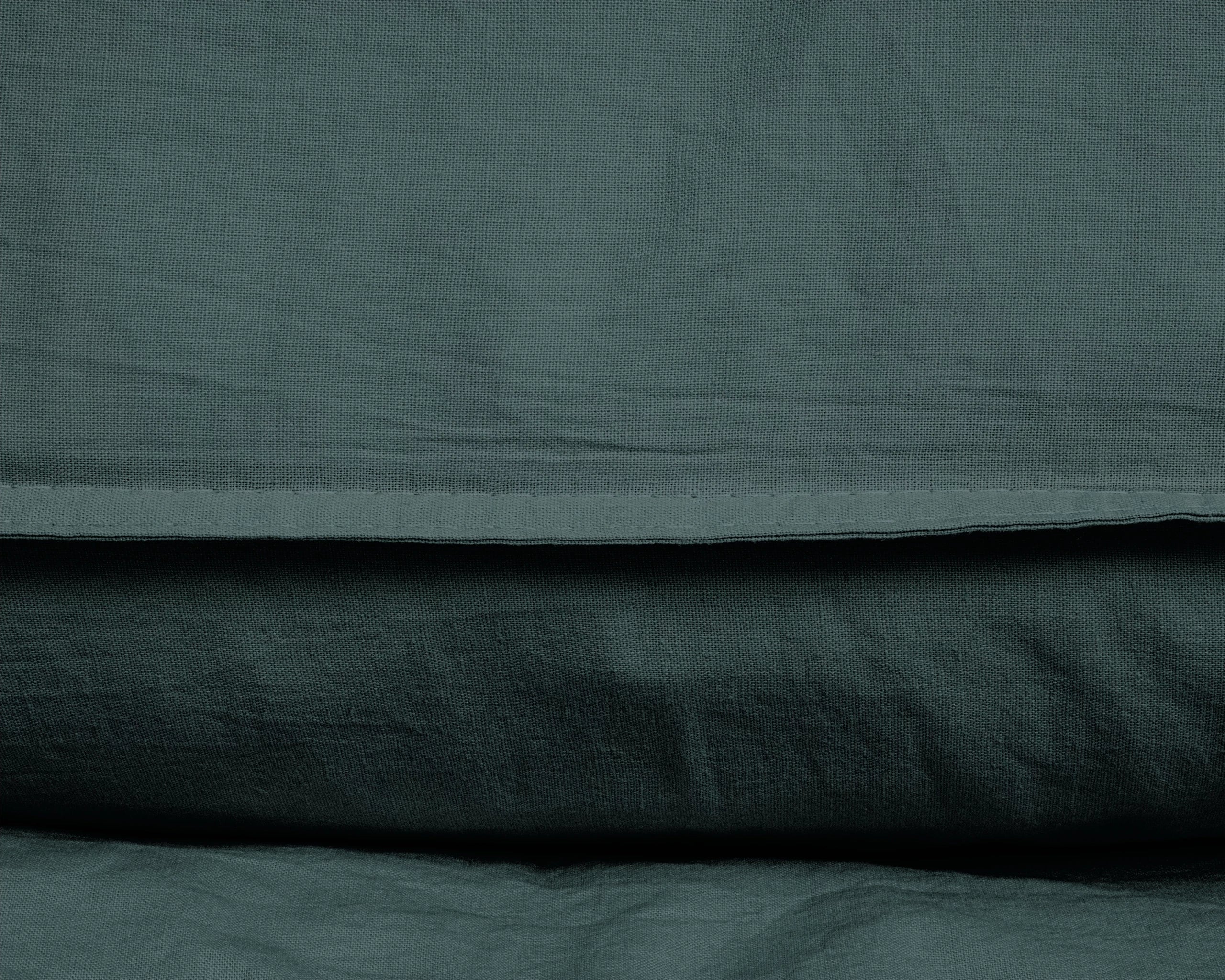 Dekbedovertrek Stone Washed - Dark Green