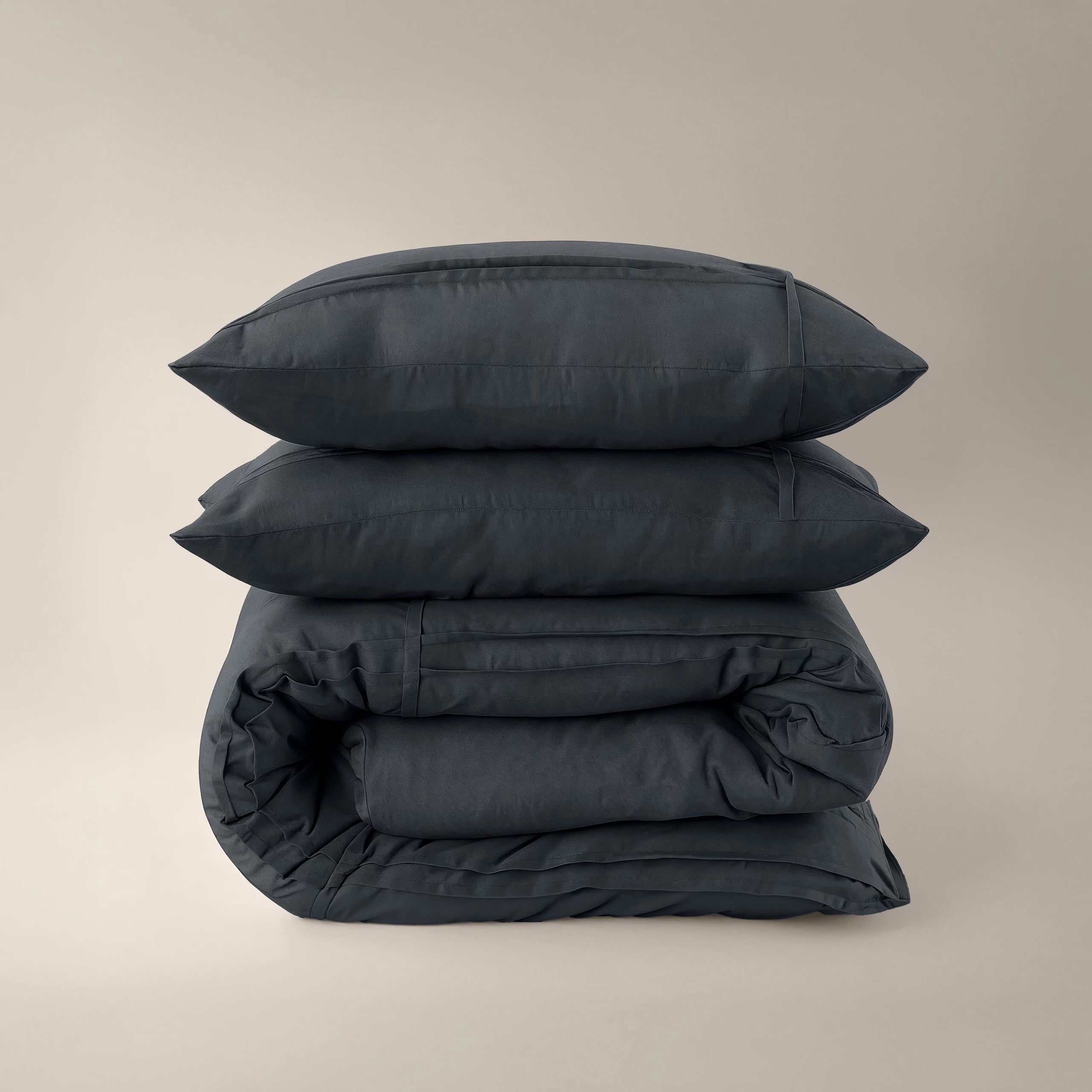 Dekbedovertrek Stone Washed Tufted - Antraciet