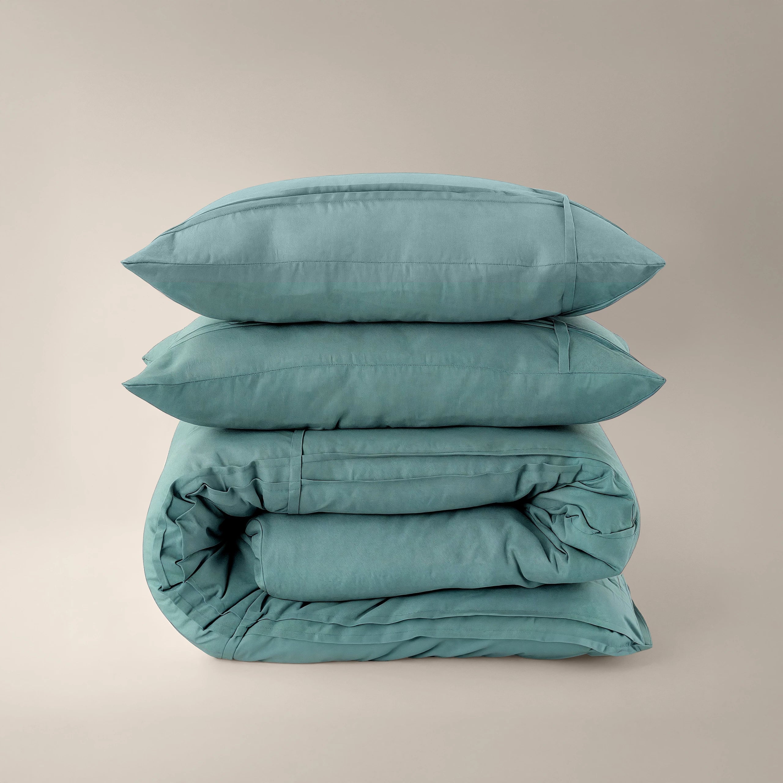 Dekbedovertrek Stone Washed Tufted - Moss Green