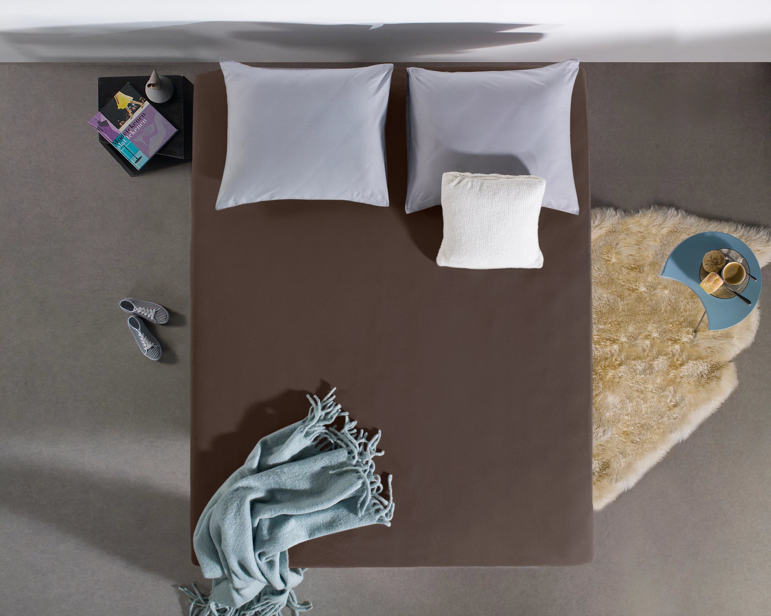 Hoeslaken Jersey - Deep Taupe