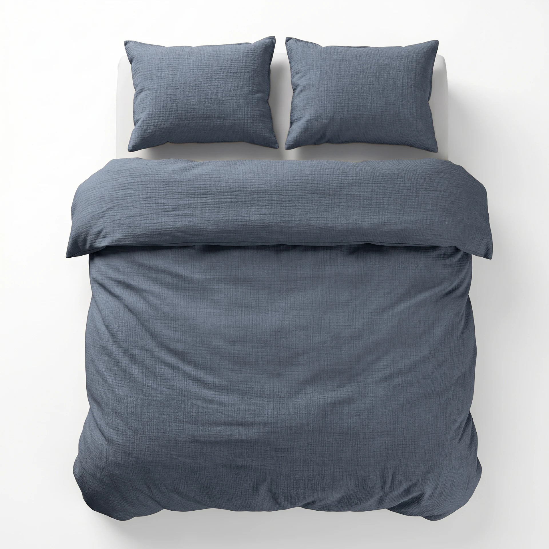 Katoenen Mousseline Dekbedovertrek Midnight – Blauw