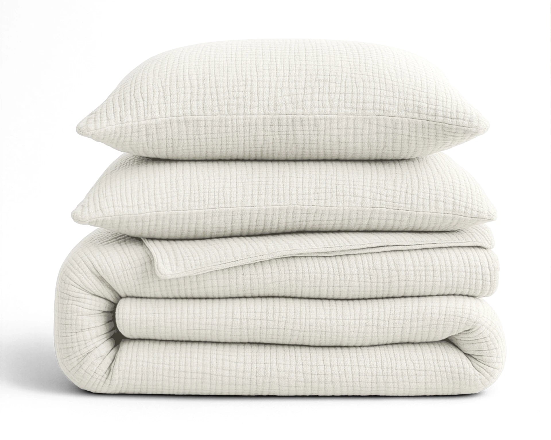 Katoenen Mousseline Lazy Dekbed met Kussenslopen – Beige