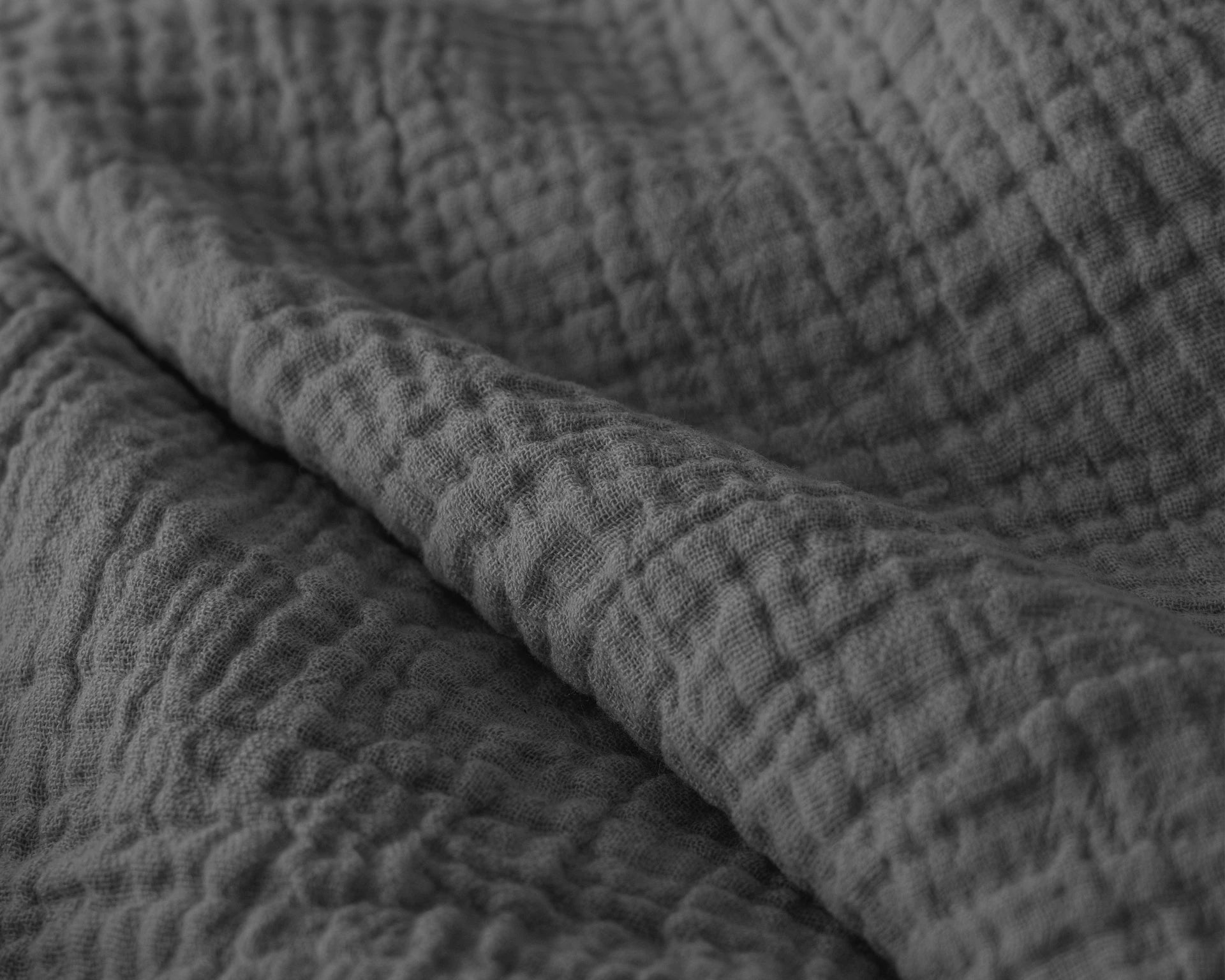 Katoenen Mousseline Lazy Dekbed met Kussenslopen – Antraciet