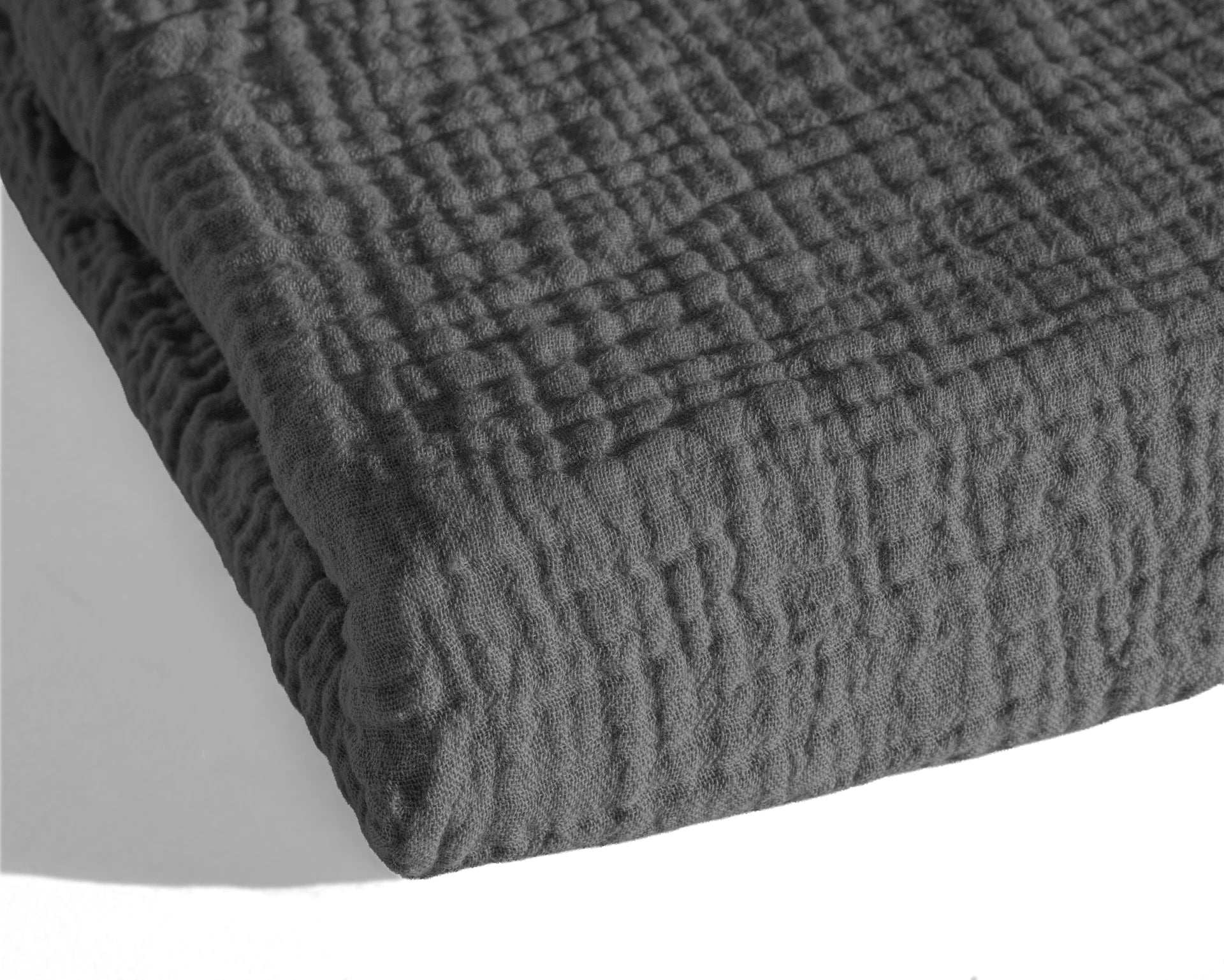 Katoenen Mousseline Lazy Dekbed met Kussenslopen – Antraciet
