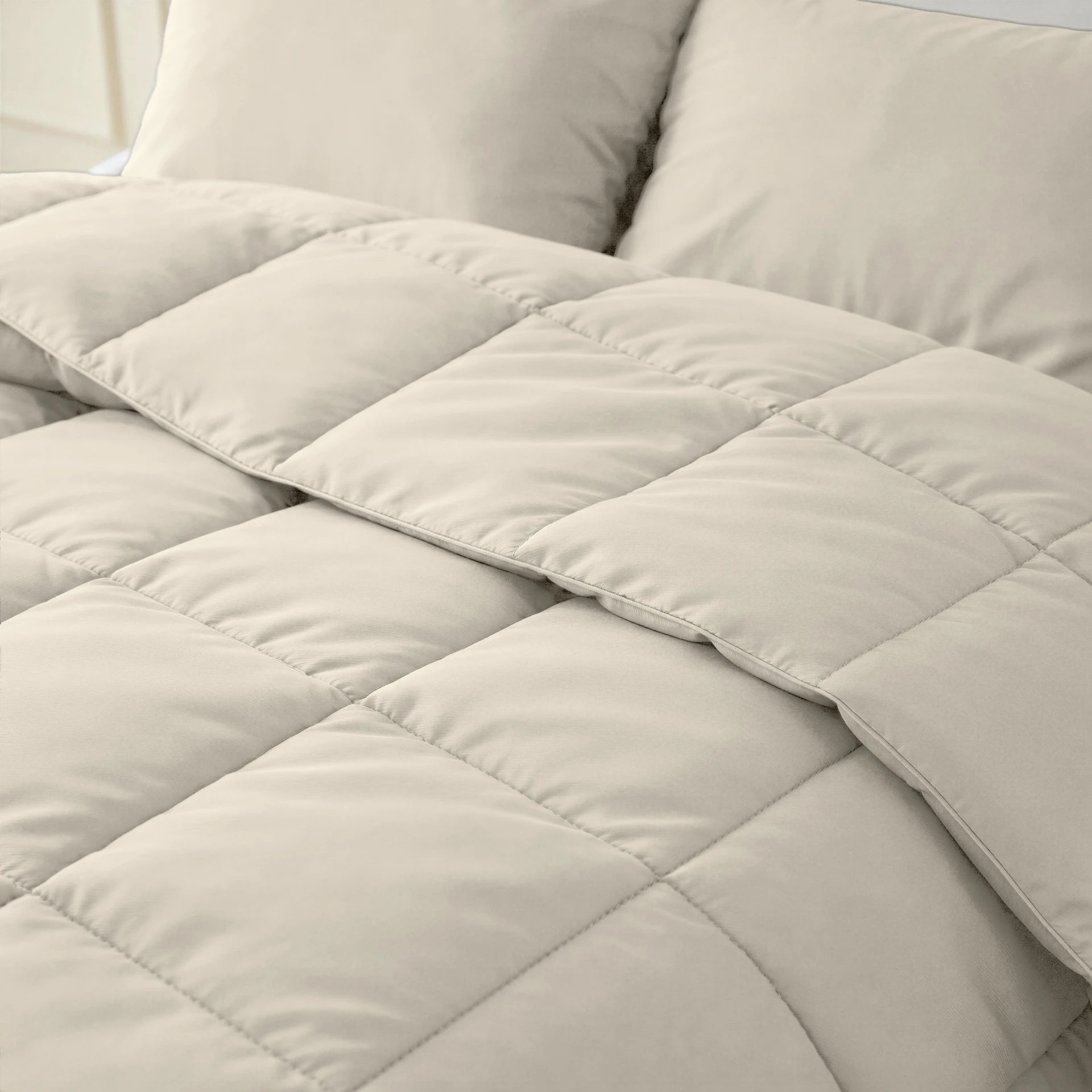 Percale Katoenen Lazy Dekbed – Beige
