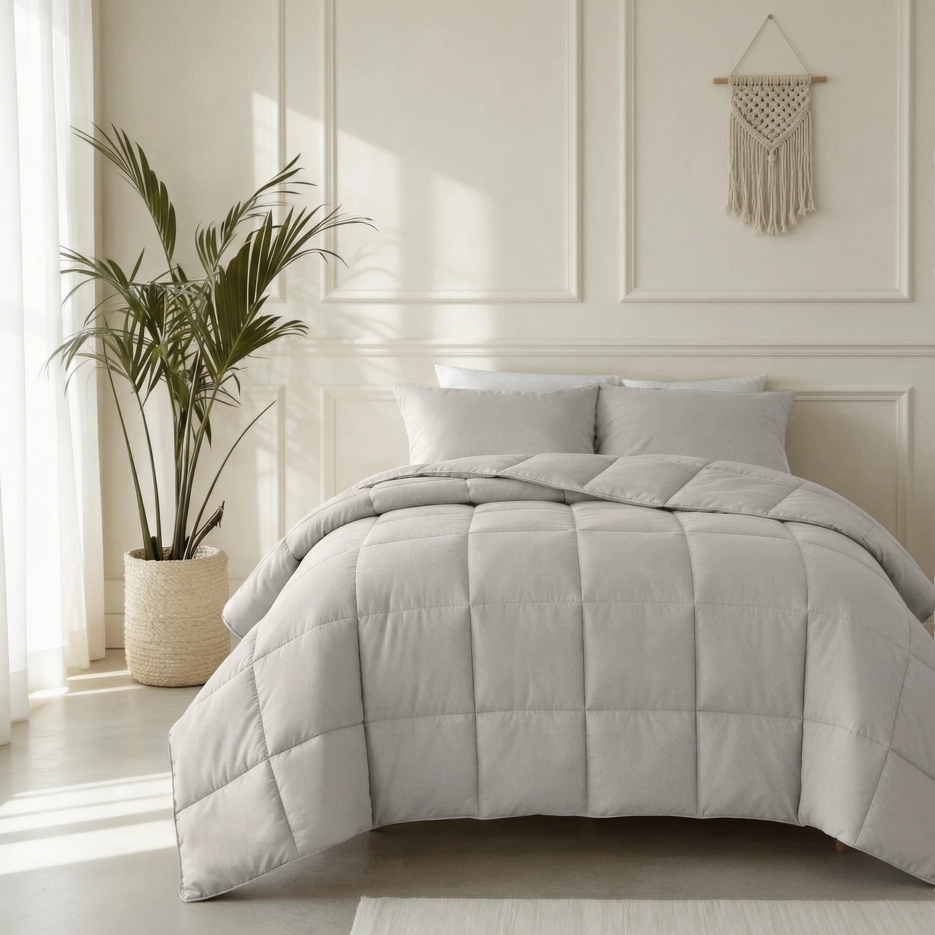 Percale Katoenen Lazy Dekbed – Taupe