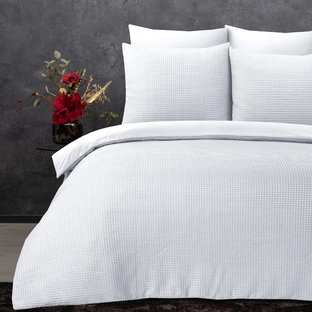 Dekbedovertrek Waffle - Pearl White