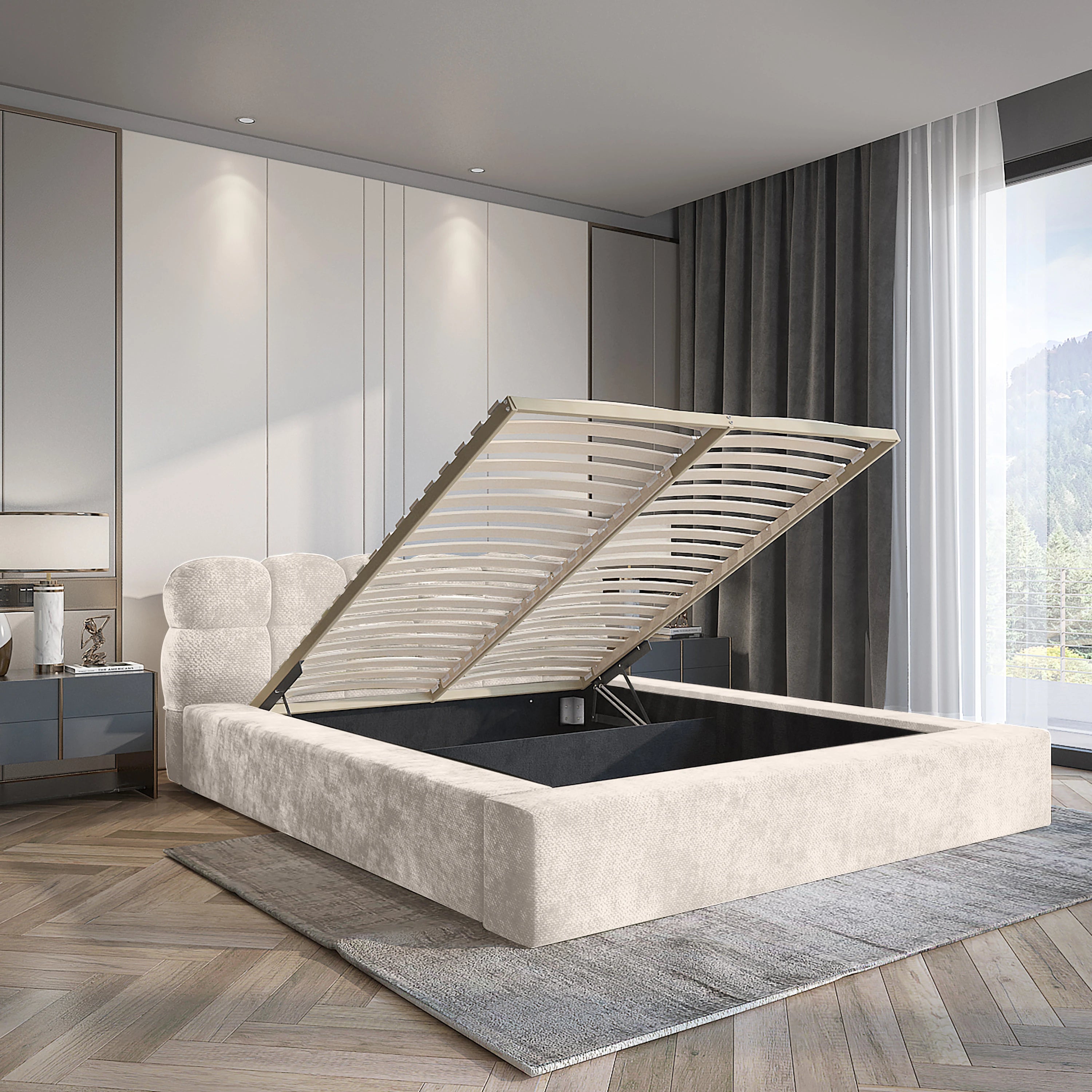 Adore Deluxe Zweefbed – Beige – Modern Laag Design