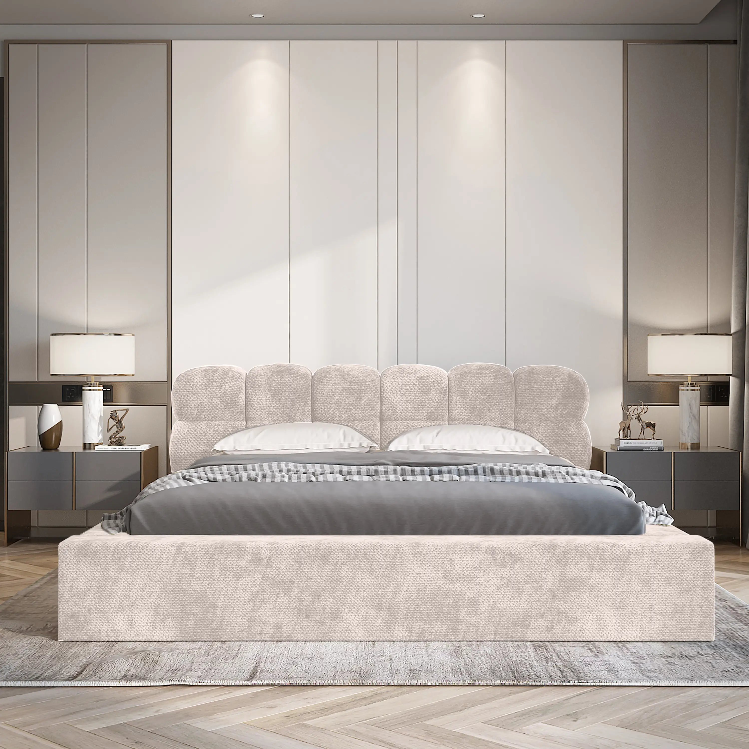 Adore Deluxe Zweefbed – Grijs – Modern Laag Design