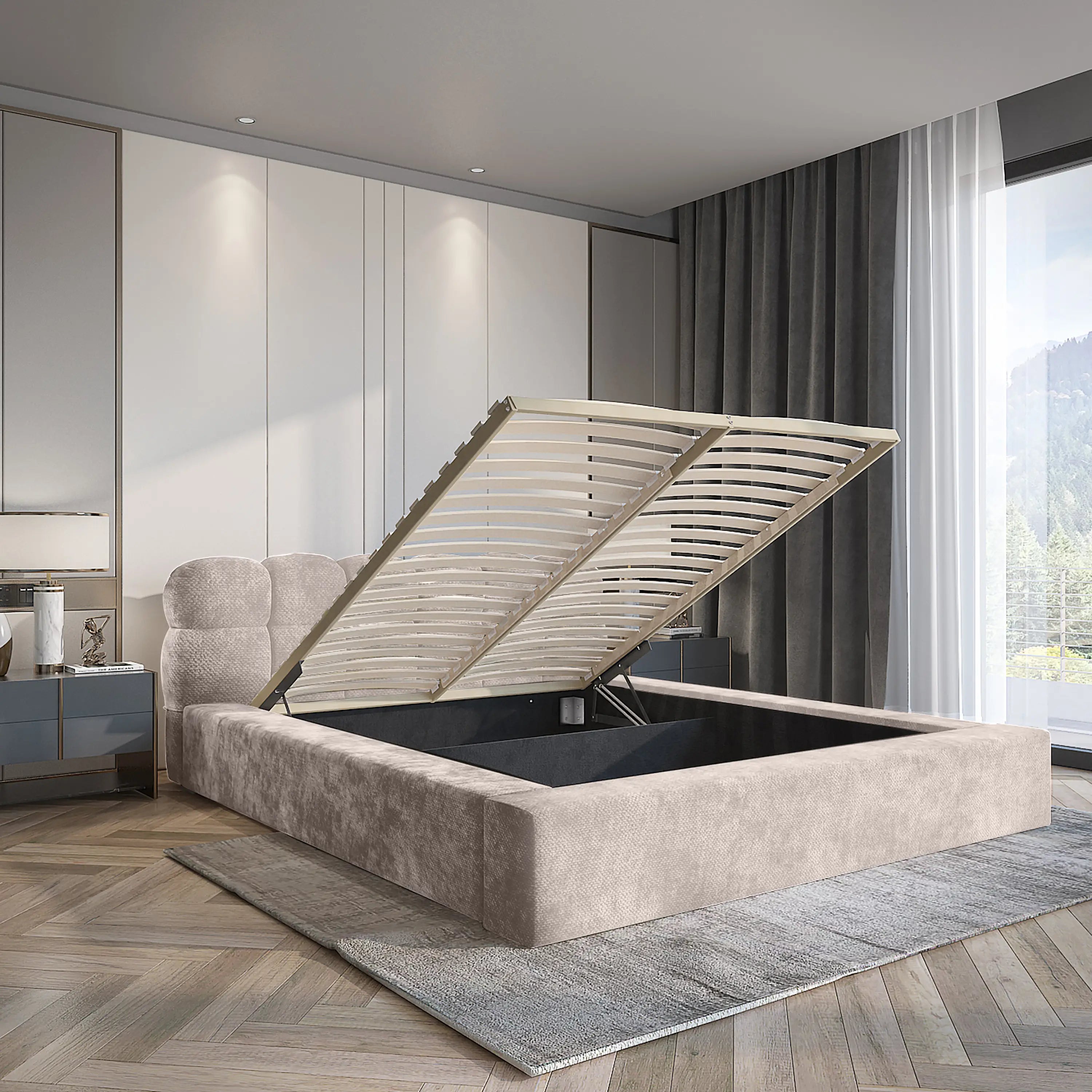 Adore Deluxe Zweefbed – Grijs – Modern Laag Design