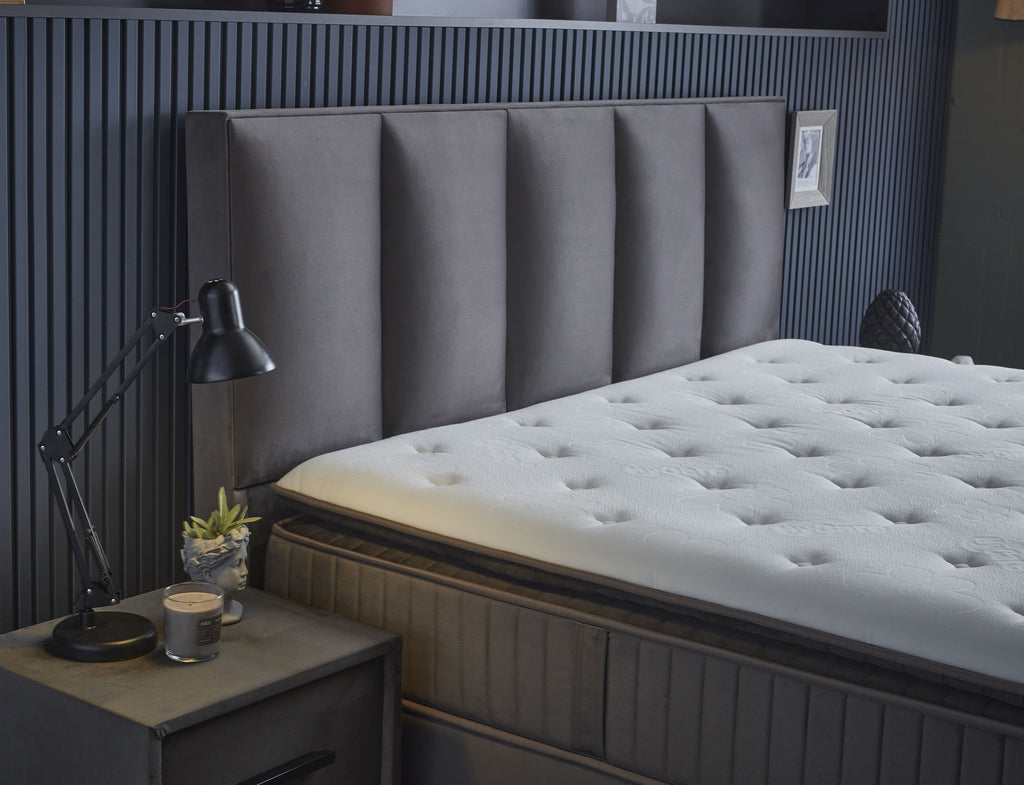 Boxspring met Opbergruimte Birdybedd - Complete set - Luxe 7-zone matras 500 pockets/m² met ingebouwde topper - Antraciet