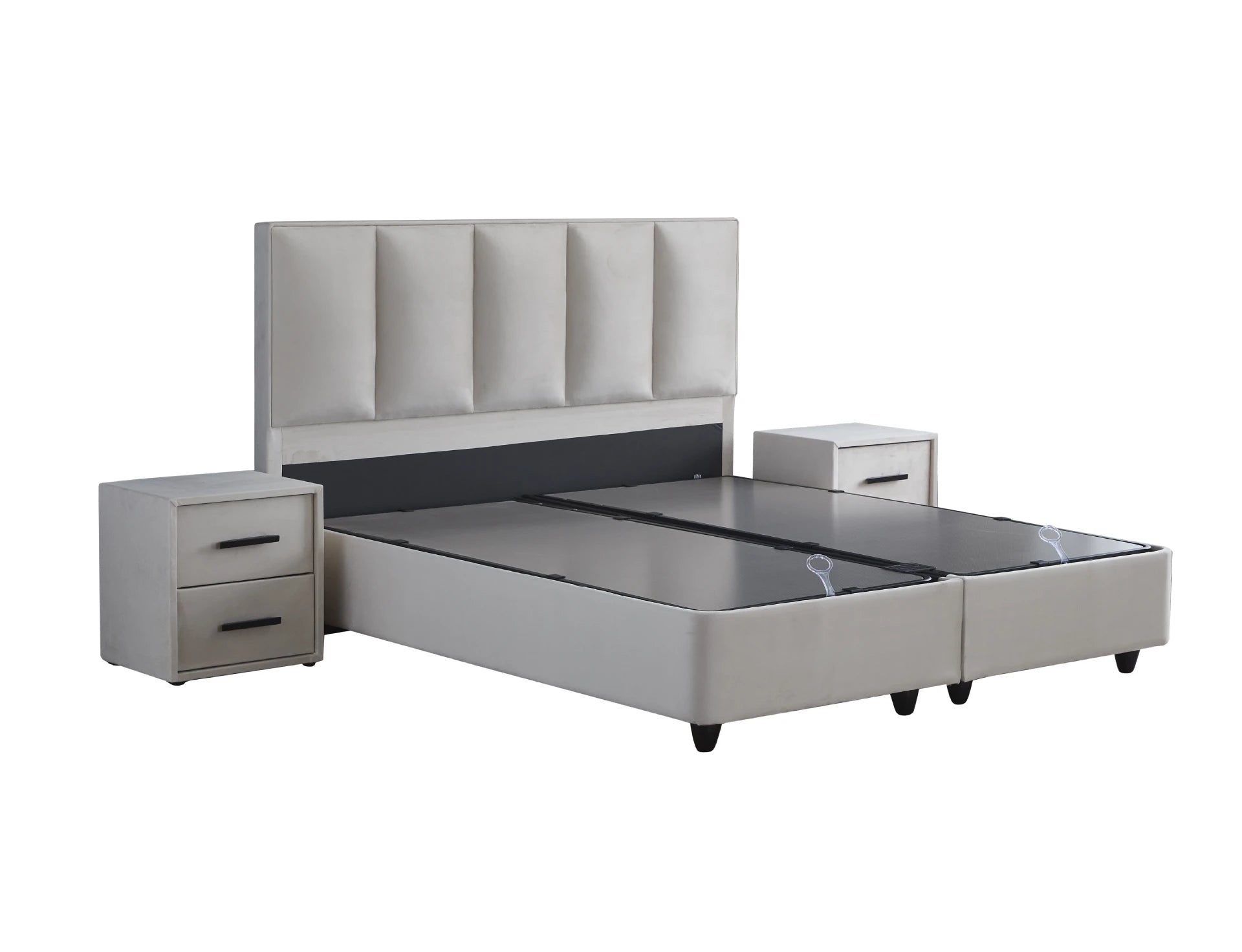Boxspring met Opbergruimte Birdybedd - Complete Set met Luxe 7-zone Matras - Beige