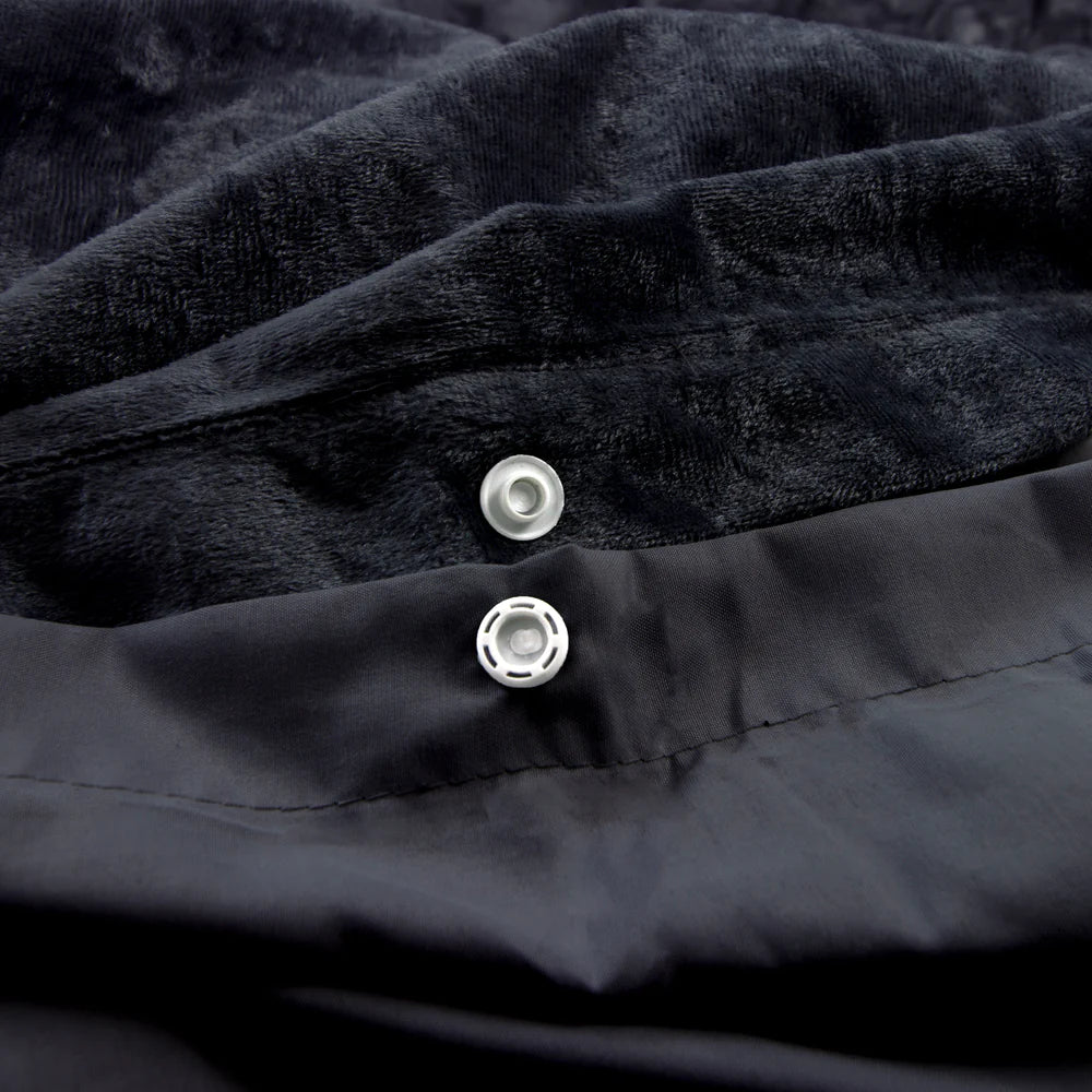 Dekbedovertrek Crystal Velvet - Midnight Black