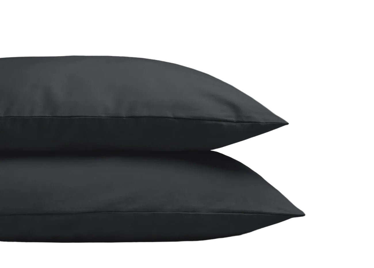 Cotton Pillowcases - Midnight Black