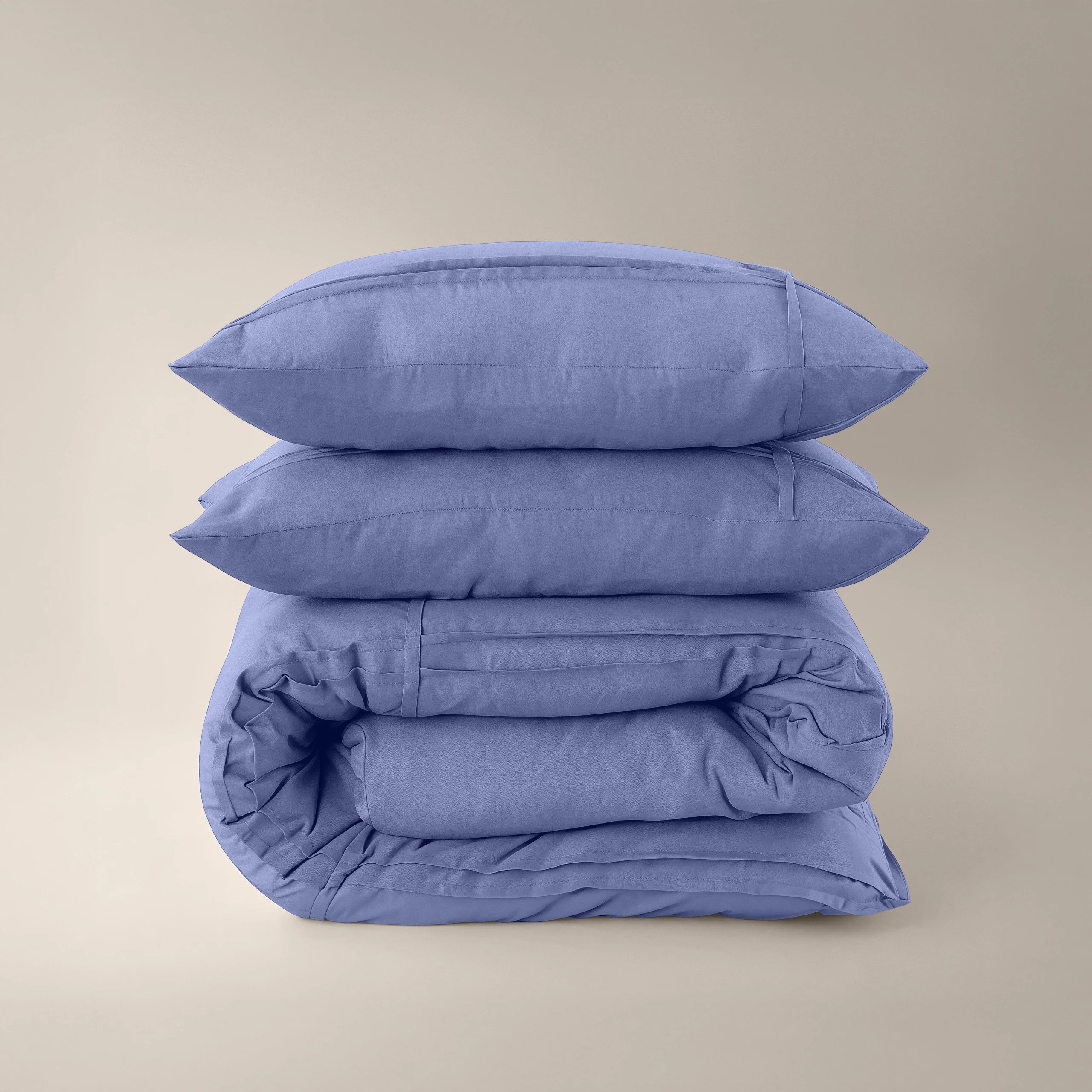 Dekbedovertrek Stone Washed Tufted - Denim Blue