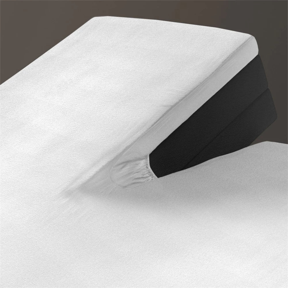 Splittopper Hoeslaken Pearl White - 100% Katoen
