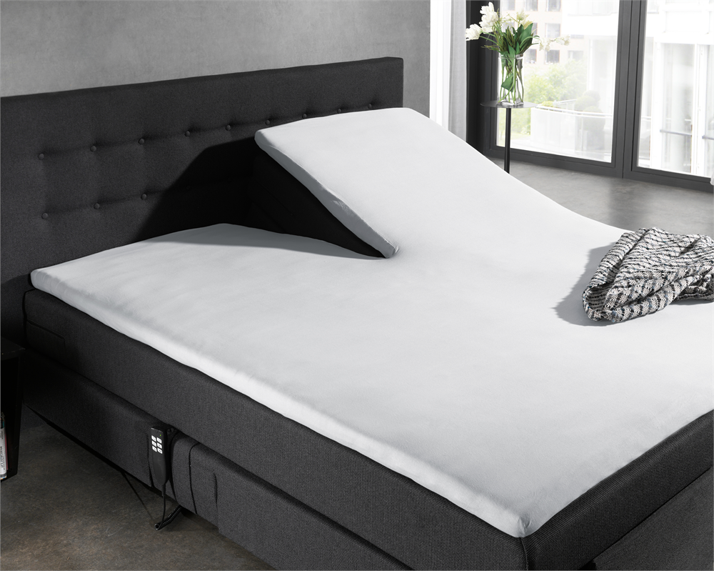 Splittopper Jersey Hoeslaken - Pearl White