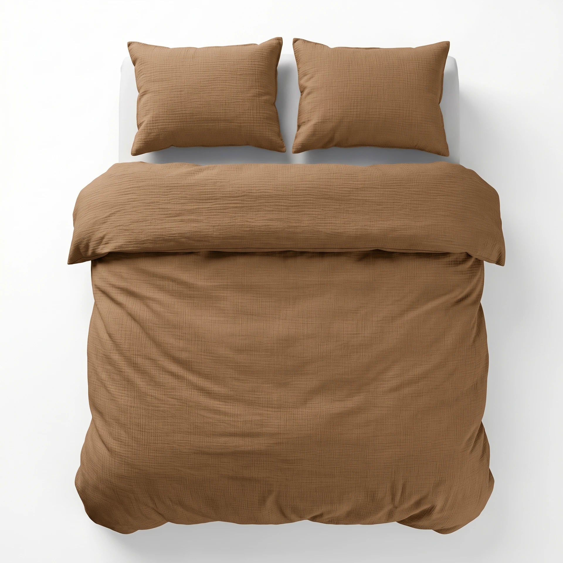 Katoenen Mousseline Dekbedovertrek – Terracotta