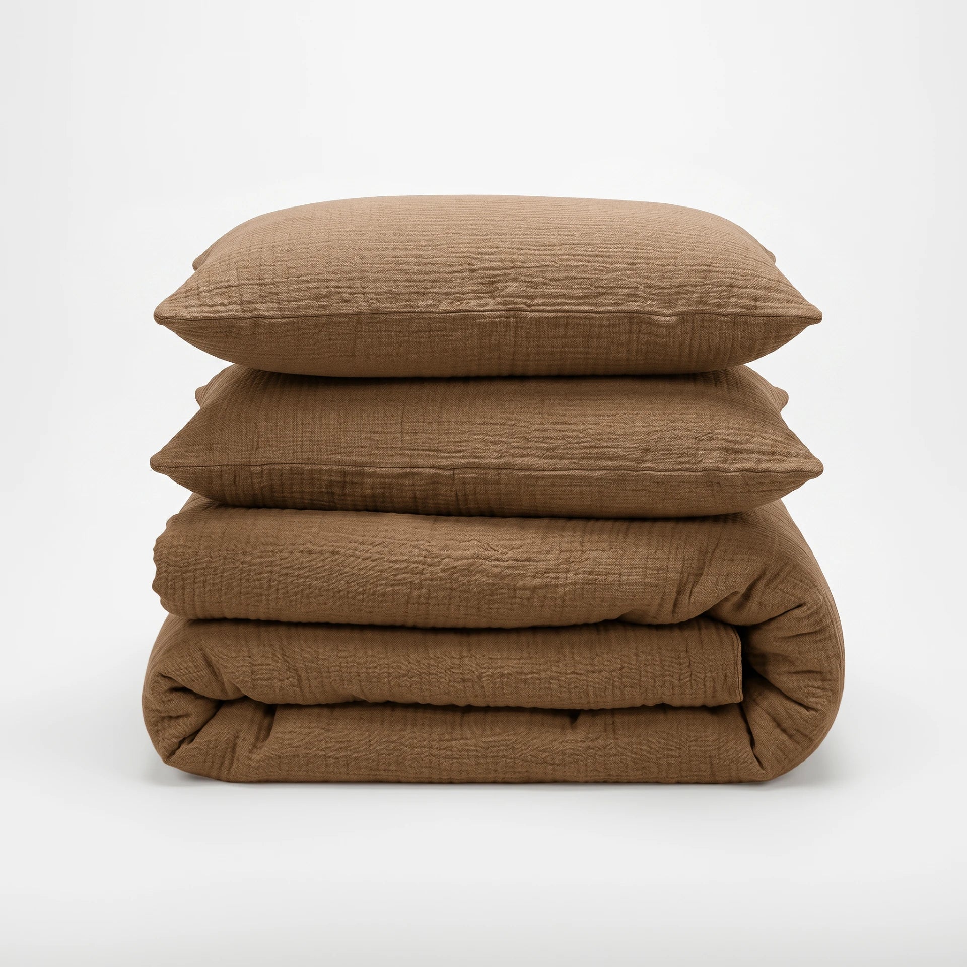 Katoenen Mousseline Dekbedovertrek – Terracotta