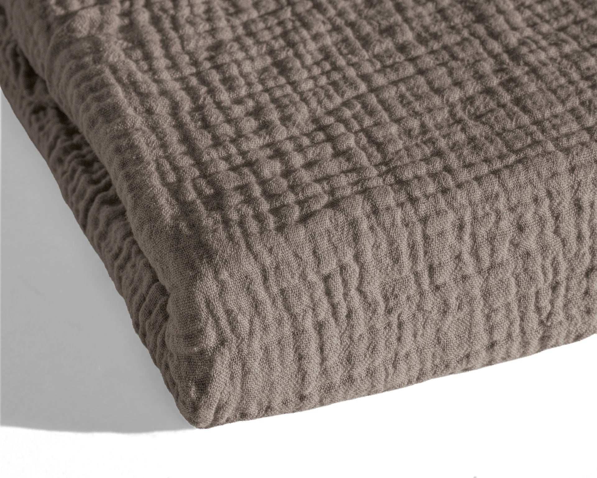 Katoenen Mousseline Lazy Dekbed met Kussenslopen – Donkertaupe