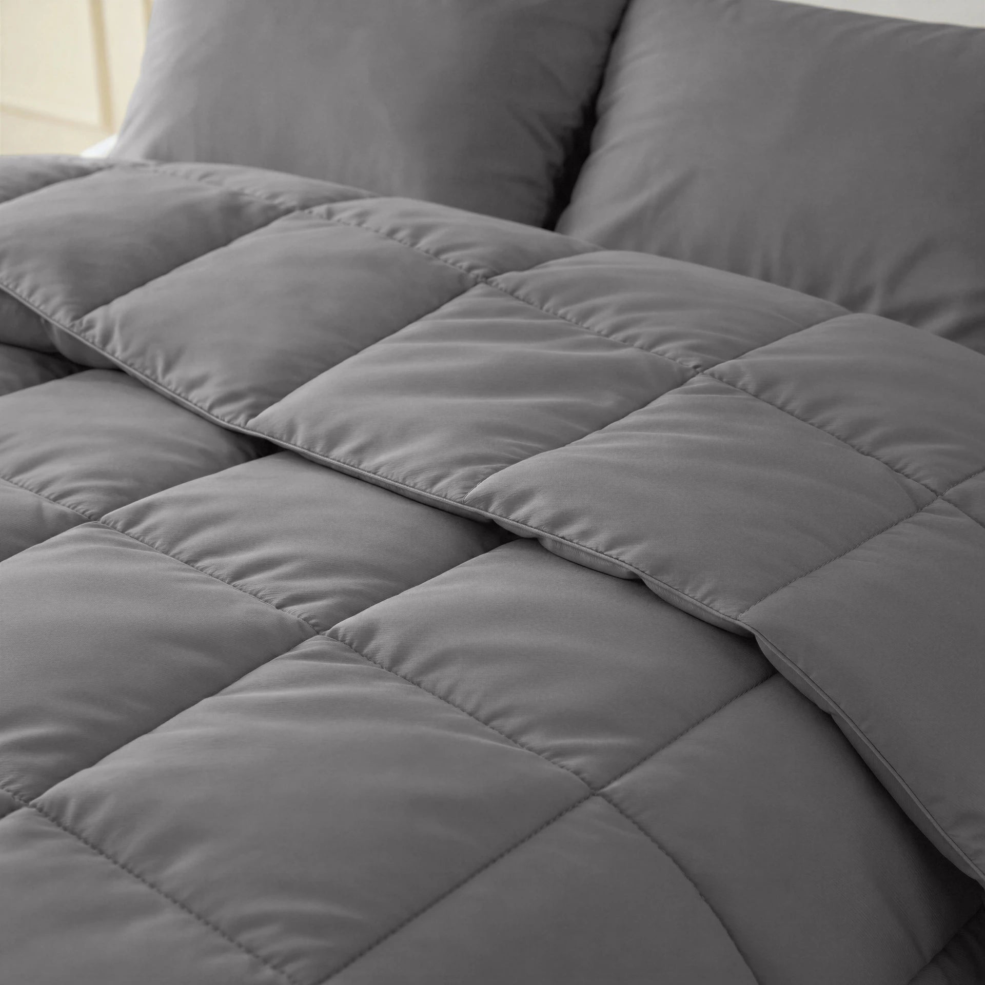Percale Katoenen Lazy Dekbed – Antraciet