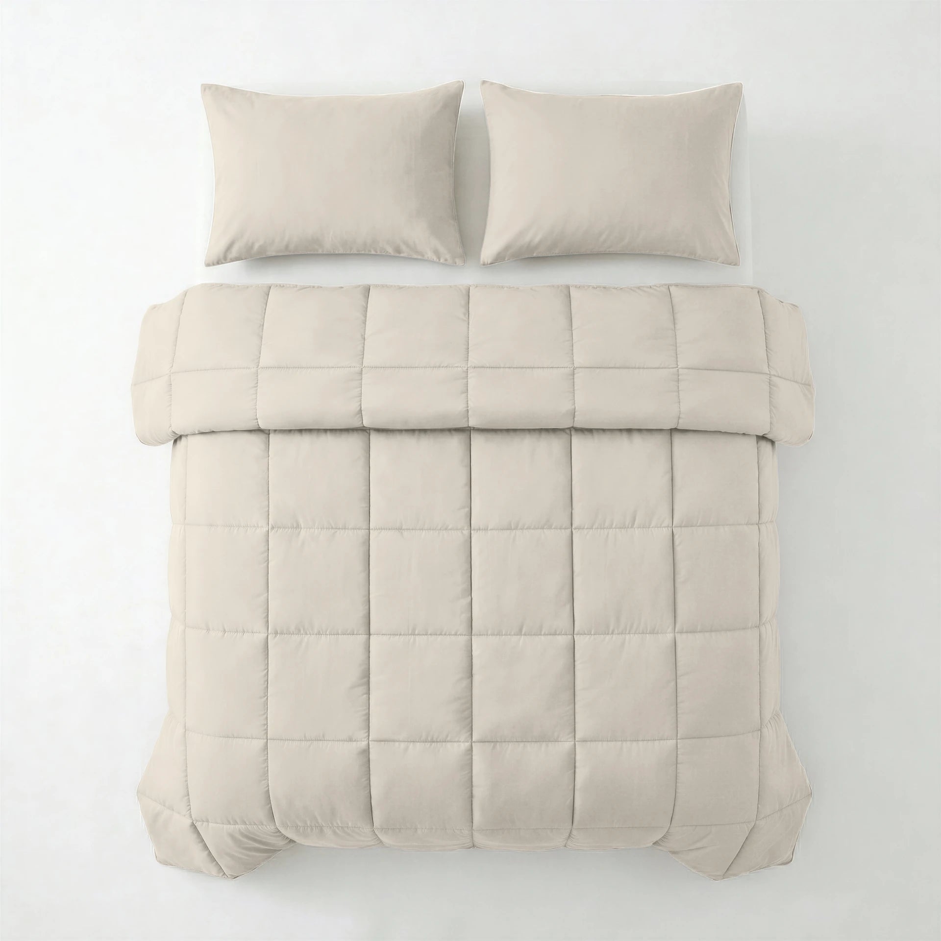 Percale Katoenen Lazy Dekbed – Beige