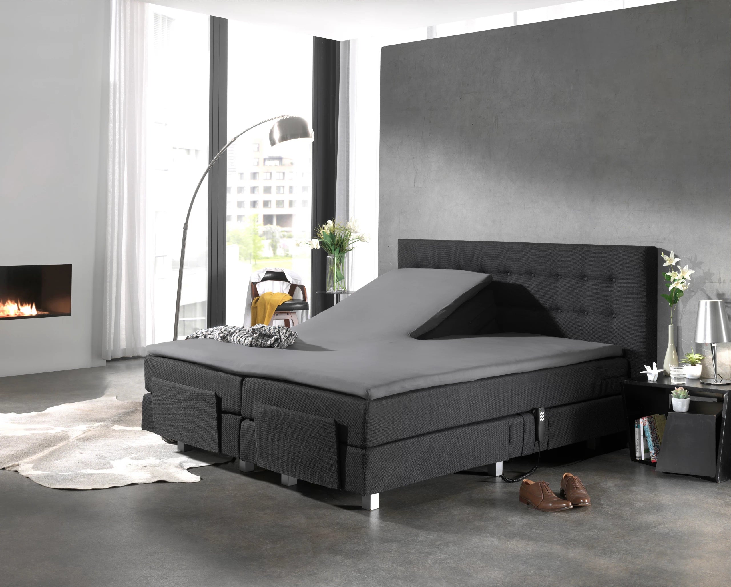 Splittopper Hoeslaken Ash Grey - 100% Katoen