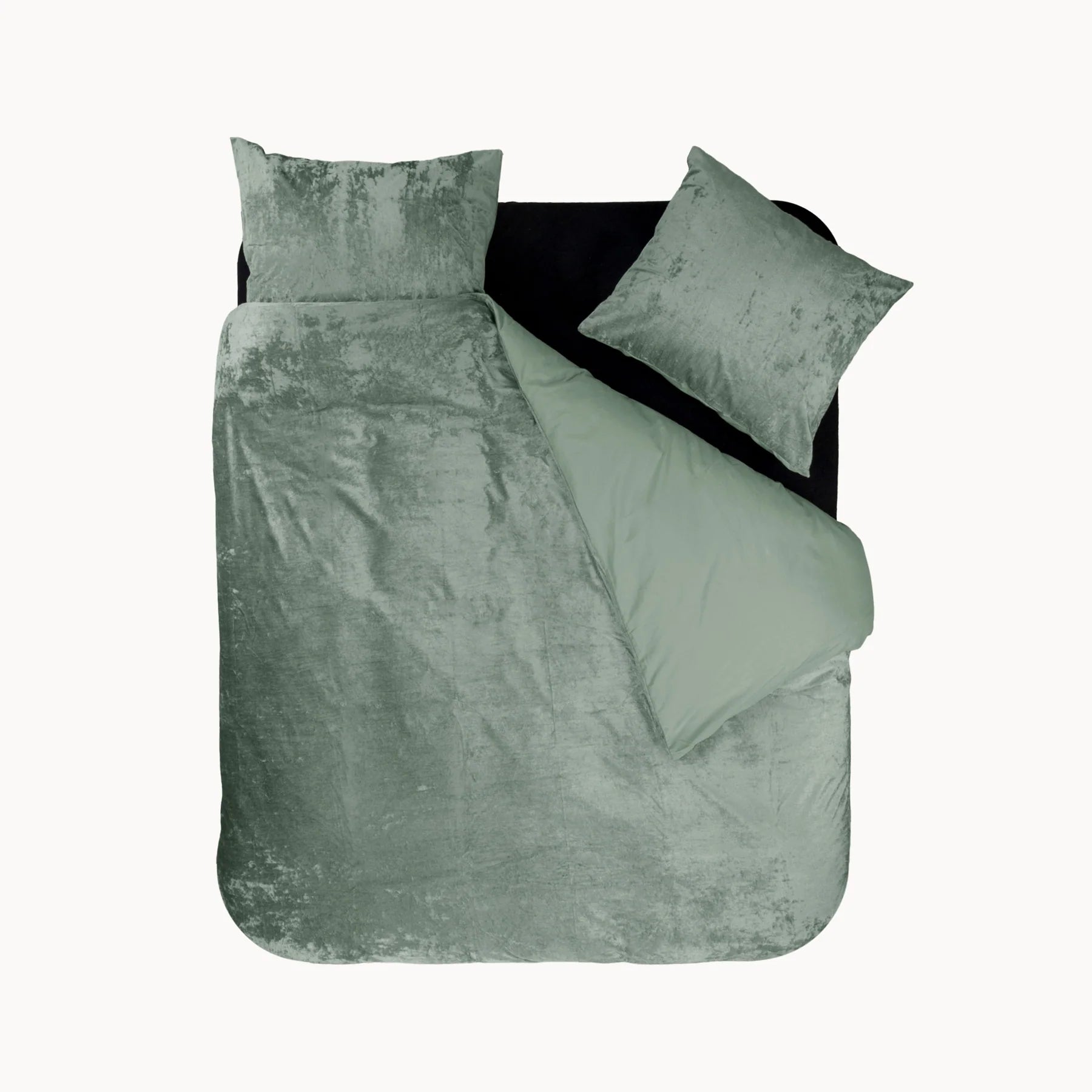 Dekbedovertrek Crystal Velvet - Moss Green