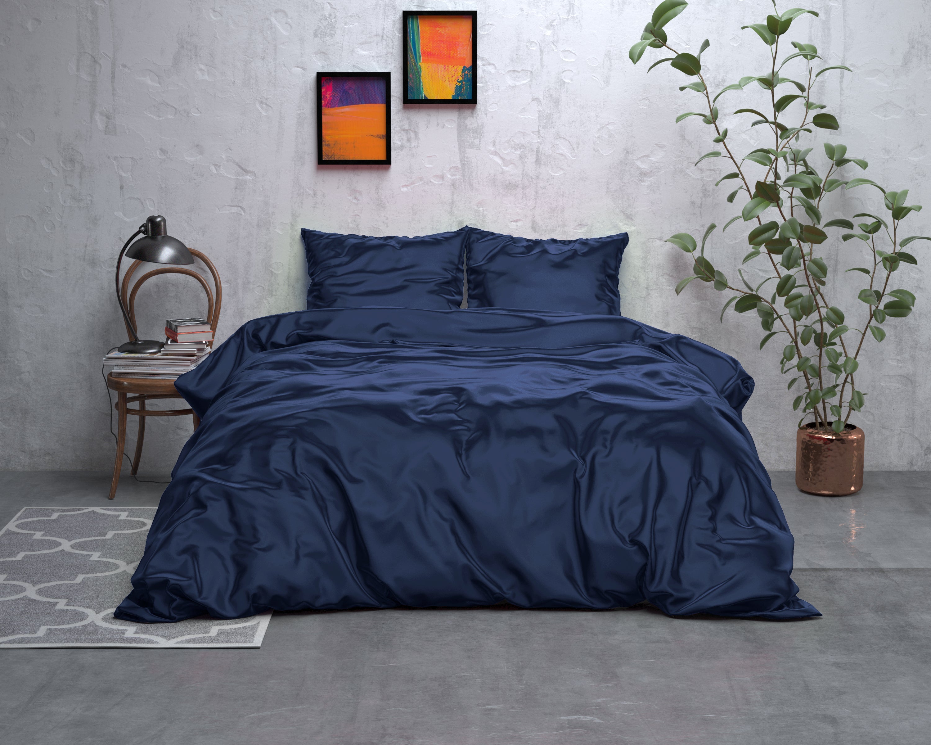 Dekbedovertrek SatinDreams - Navy Blue