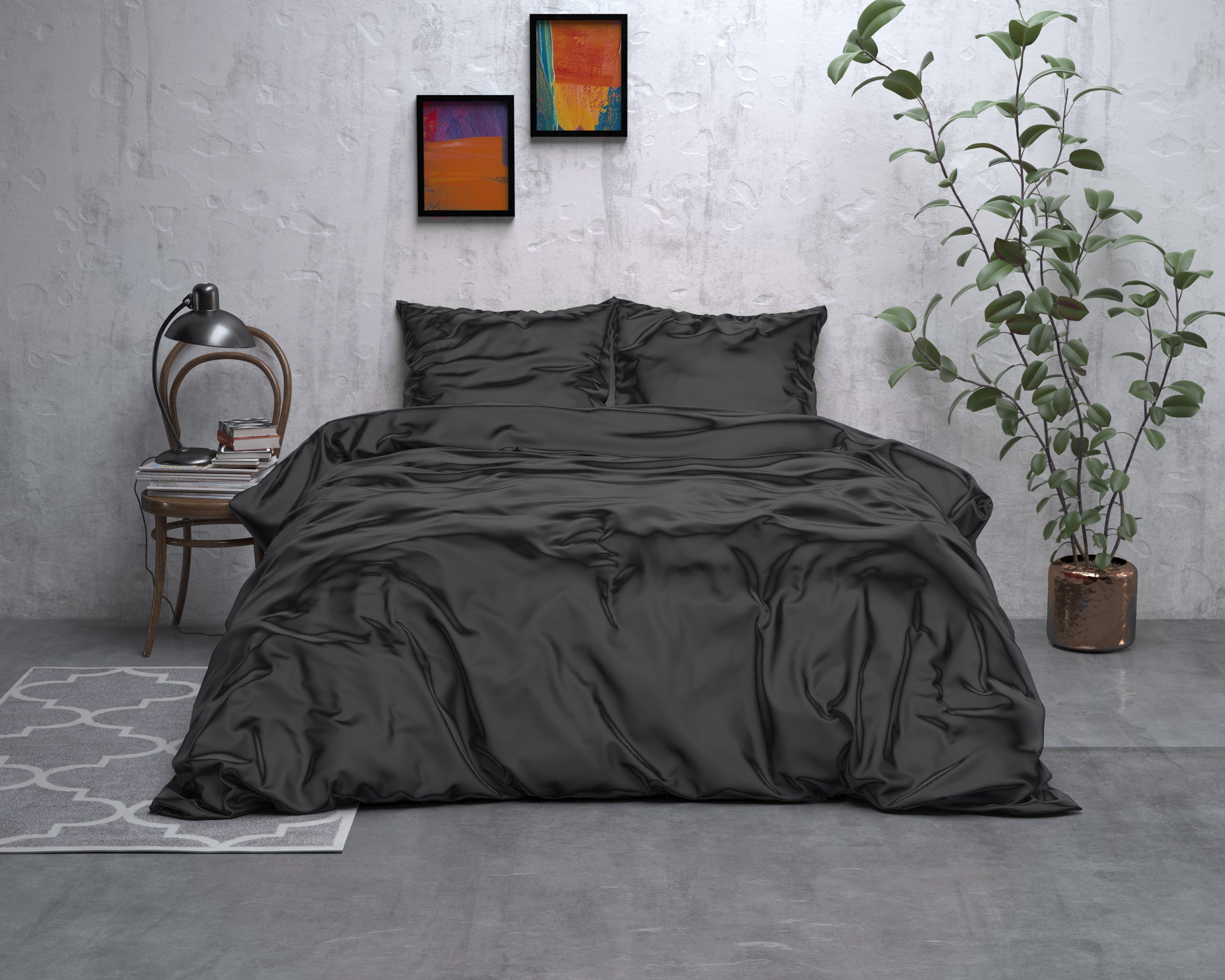 Dekbedovertrek SatinDreams - Midnight Black