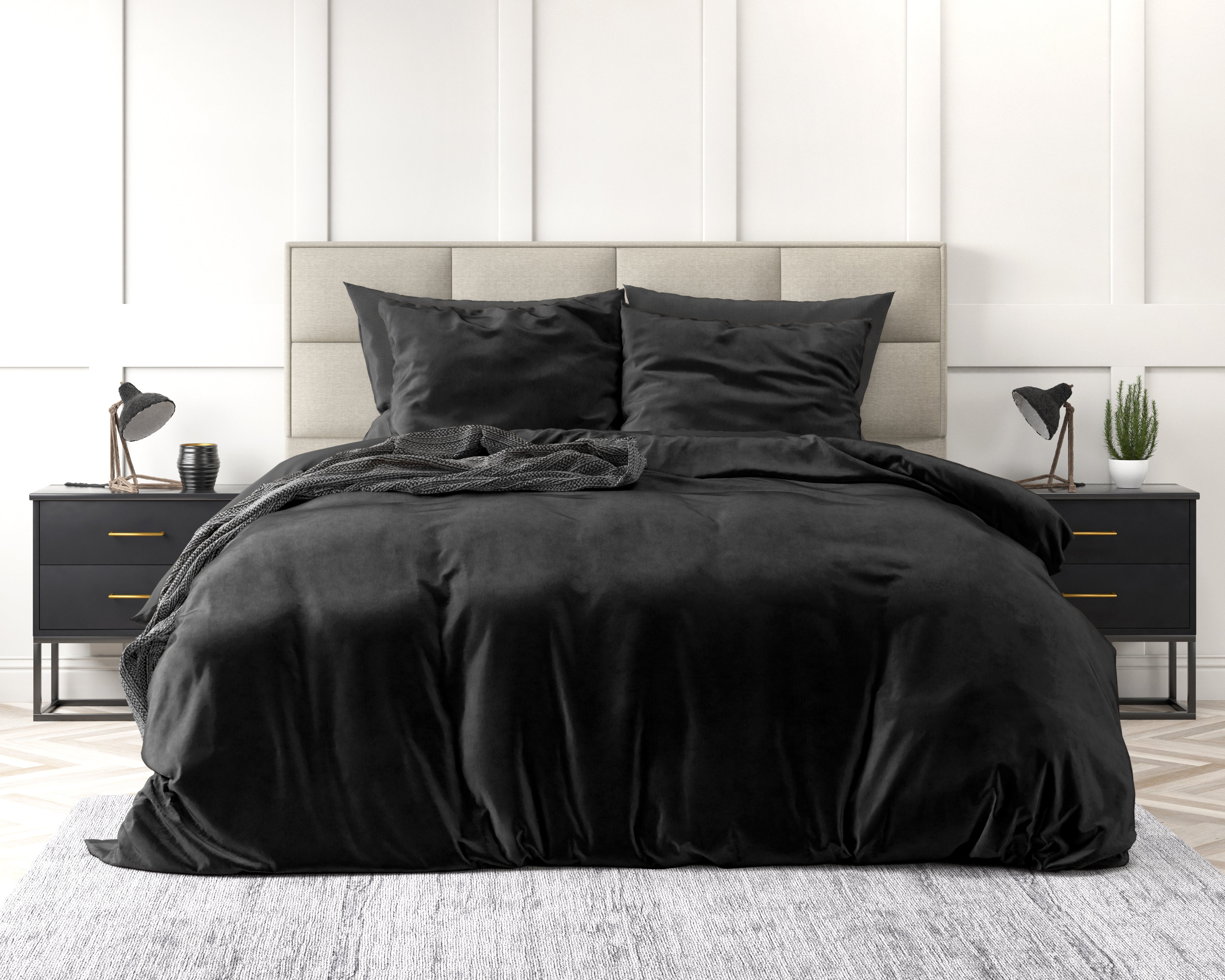 Duvet cover VelvetLux - Midnight Black